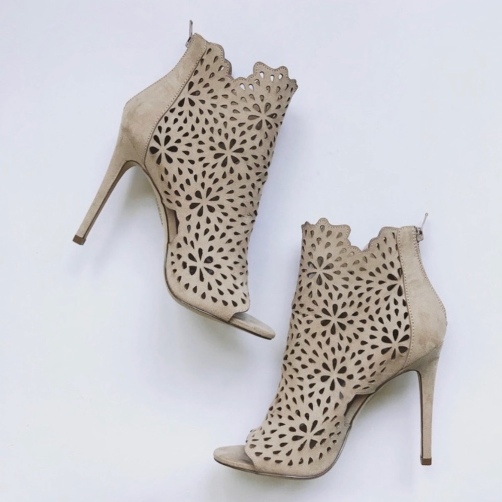 Aldo Fatima Laser Cut High Heel Booties
